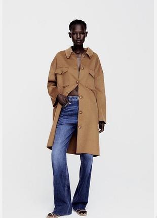 Пальто сорочка  zara (xs)