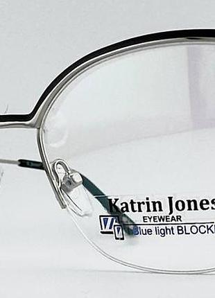 Компьютерные очки katrin jones kj3126 c1 - полуободковая оправа с флексами и линзами blue light blocker