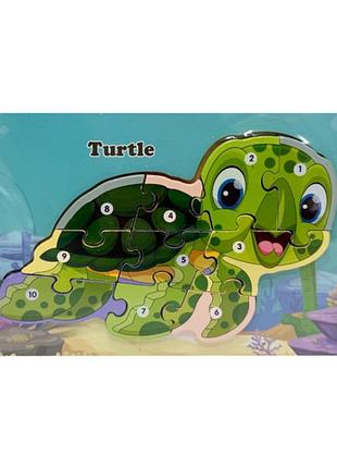 Деревянный пазл-вкладыш "turtle" md 1924-2, 10 элементов