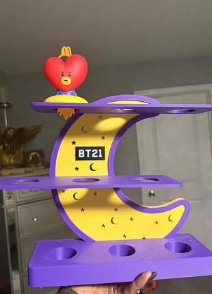 Bt21 підставка-місяць для фігурок mcdonalds, стенд для фігурок бт21 макдональдс bts