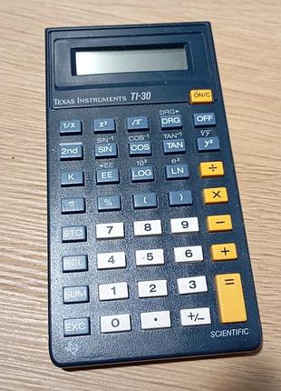 Винтажный инженерный калькулятор texas instruments ti-30 (италия, 1991)