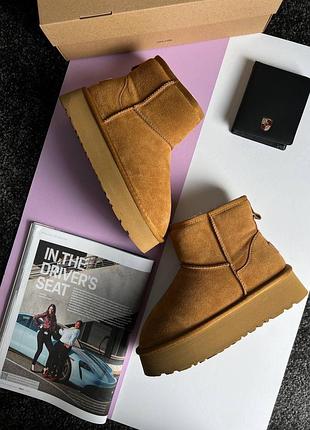Ugg classic mini platform cinnamon fur