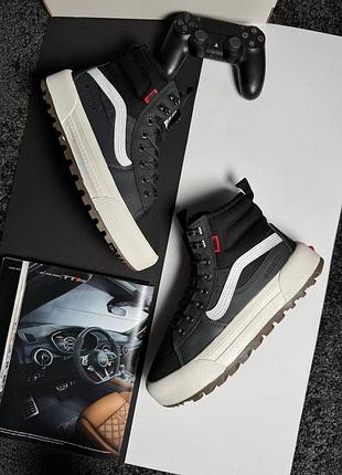 ❄️чоловічі кросівки vans sk8-hi mte-3 fur m grey black white