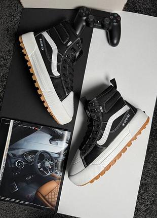 ❄️чоловічі кросівки vans sk8-hi mte-3 fur m black white