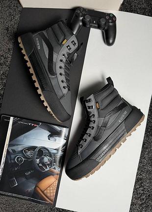 ❄️чоловічі кросівки vans sk8-hi mte-3 fur m grey black