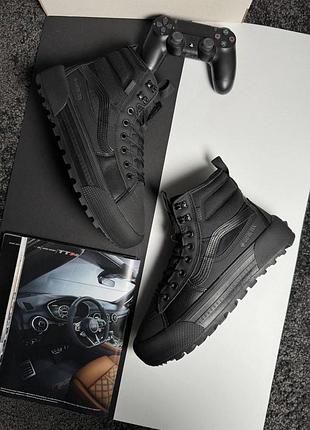 ❄️чоловічі кросівки vans sk8-hi mte-3 fur m all black