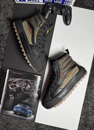 ❄️чоловічі кросівки vans sk8-hi mte-3 fur black khaki