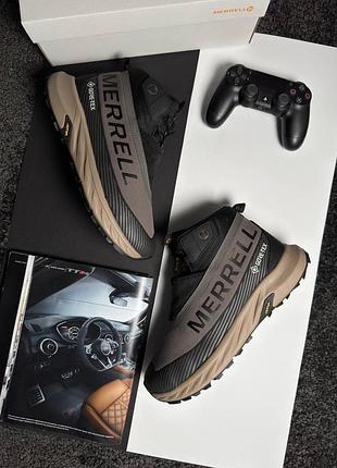 ❄️чоловічі кросівки merrell agility peak 5 zero fur taupe black beige