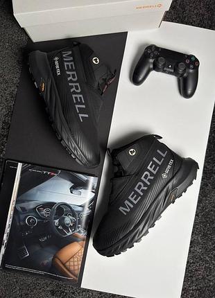 ❄️чоловічі кросівки merrell agility peak 5 zero fur black metallic