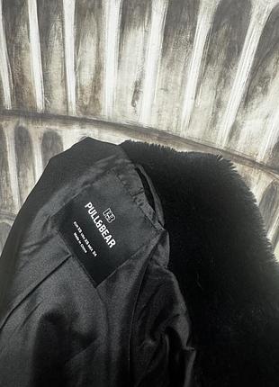 Чорна шуба pull&bear 🩷 xs розмір 5