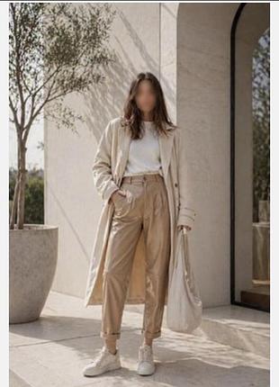 Брючки кожзам zara