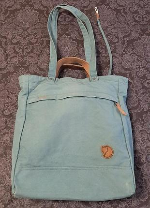 Сумка-тоут fjällräven totepack no. 1 бірюзова трансформер