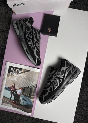 ❄️жіночі кросівки asics gel-nyc fur black grey metallic