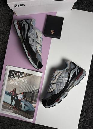 ❄️жіночі кросівки asics gel-nyc fur dusty blue black