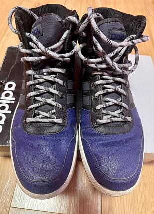 Кеди adidas високі синьо-чорні 3