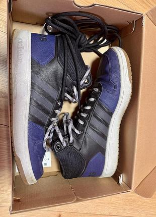 Кеди adidas високі синьо-чорні 5