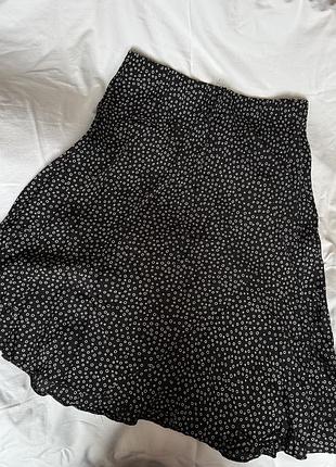 Юбка на резинке handmade ручная работа в горох черная