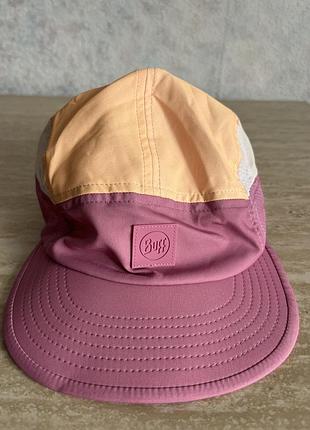 Спортивна кепка buff 5 panel go domus azalea рожево-жовта