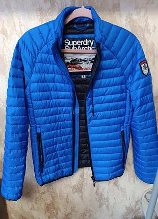 Чоловіча куртка superdry стьобана синя розмір s