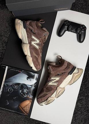 ❄️чоловічі кросівки new balance 9060 fur brown beige