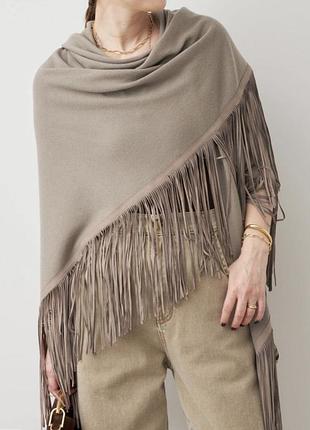 Палантин / шаль с бахромой (fringe stole)