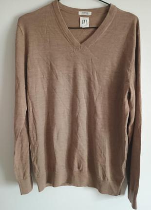 Чоловічий тонкий джемпер gap реклан (100% merino wool), s