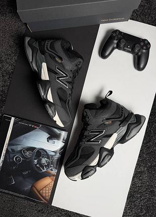 ❄️чоловічі кросівки new balance 9060 fur dark grey black