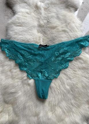 Мереживні трусики стринги elle macpherson intimates оригінал (бірюзові / смарагдові)