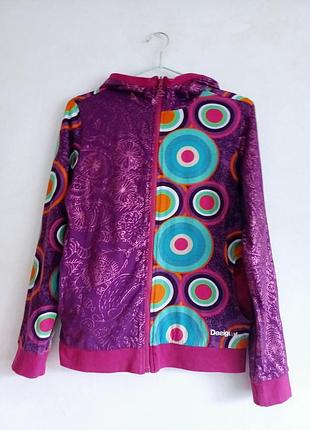 Desigual худі двостороннє для дівчинки 100% бавовна еа блискавки з кишенями на 13/14 років