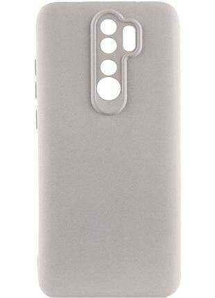 Чехол tpu getman liquid silk full camera для xiaomi redmi note 8 pro серый / lavender