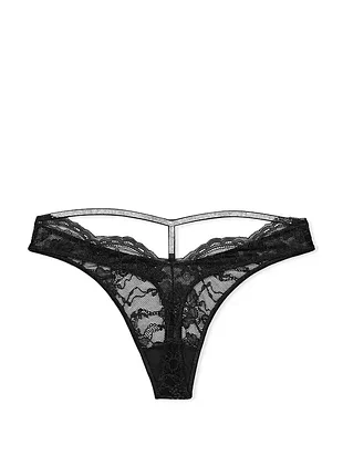 Трусики жіночі victoria's secret very sexy shine strap cutout back чорні розмір s