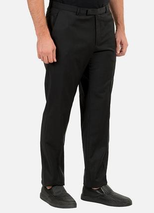 Чоловічі класичні чорні прямі брюки штани із шерсті hugo boss