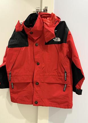 Дитяча куртка the north face червона з чорним