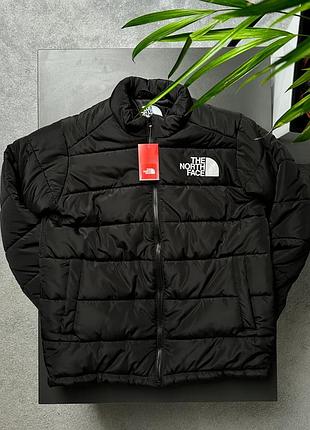 Куртка-пуховик the north face чорна спортивна