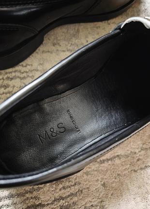 Кожаные лоферы m&amp;s в монохромном стиле ☯️ 2