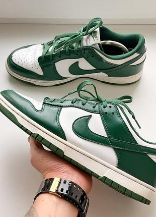 Мужские кроссовки nike dunk low retro varsity green