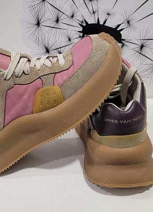 Кросівки dries van noten рожево-бежеві на платформі