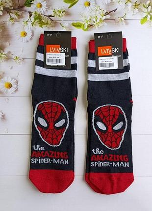 Шкарпетки spider-man людина-павук від lvivski premium, розміри 25-27 (39-43)
