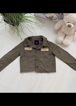 Сорочка для дівчинки river island хакі 5-6 років джинсова