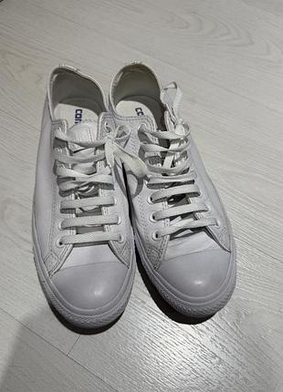 Кеди converse низькі шкіряні білі 42 розмір 27 см