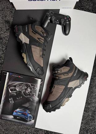❄️чоловічі кросівки salomon x ultra 4 mid fur black brown