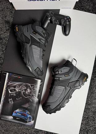 ❄️чоловічі кросівки salomon x ultra 4 mid fur grey black