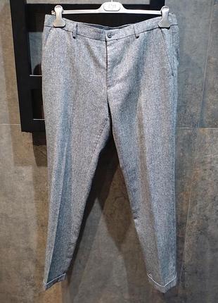 Чоловічі твідові  брюки taylor & wright slim fit 36 regular вовна
