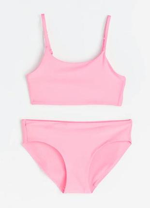 H&m дитячий купальник бікіні рожевого кольору