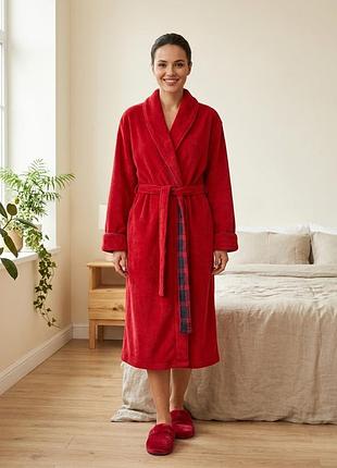 Женский мягкий халат теплый l/xl ог 120см