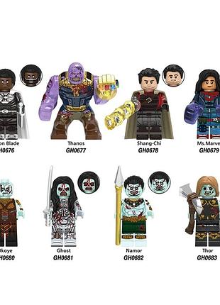 Набор фигурок марвел зомби 8 шт совместимы с лезвия marvel zombies