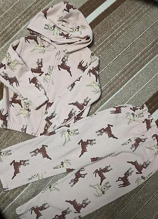 Теплый костюмчик от h&amp;м на девочку 5-6 лет (116см)