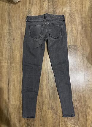 Джинси скіні zara сірі 5