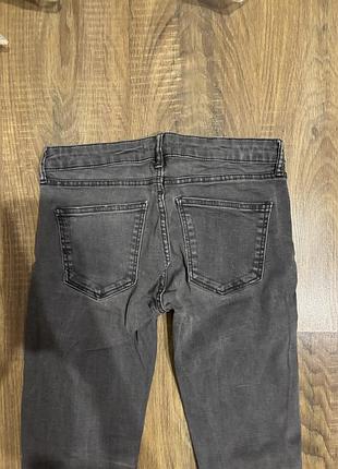 Джинси скіні zara сірі 4