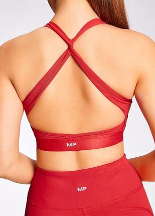 Топ спортивный красный mp women's power cross back sports bra
